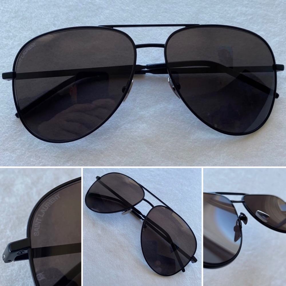 Saint Laurent Classic 11 Zero Aviator Sunglasses